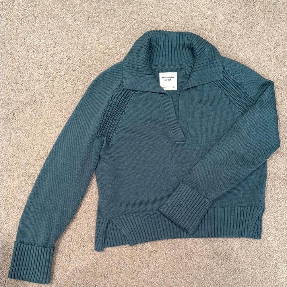 Abercrombie & Fitch Teal Cowl Neck Sweater